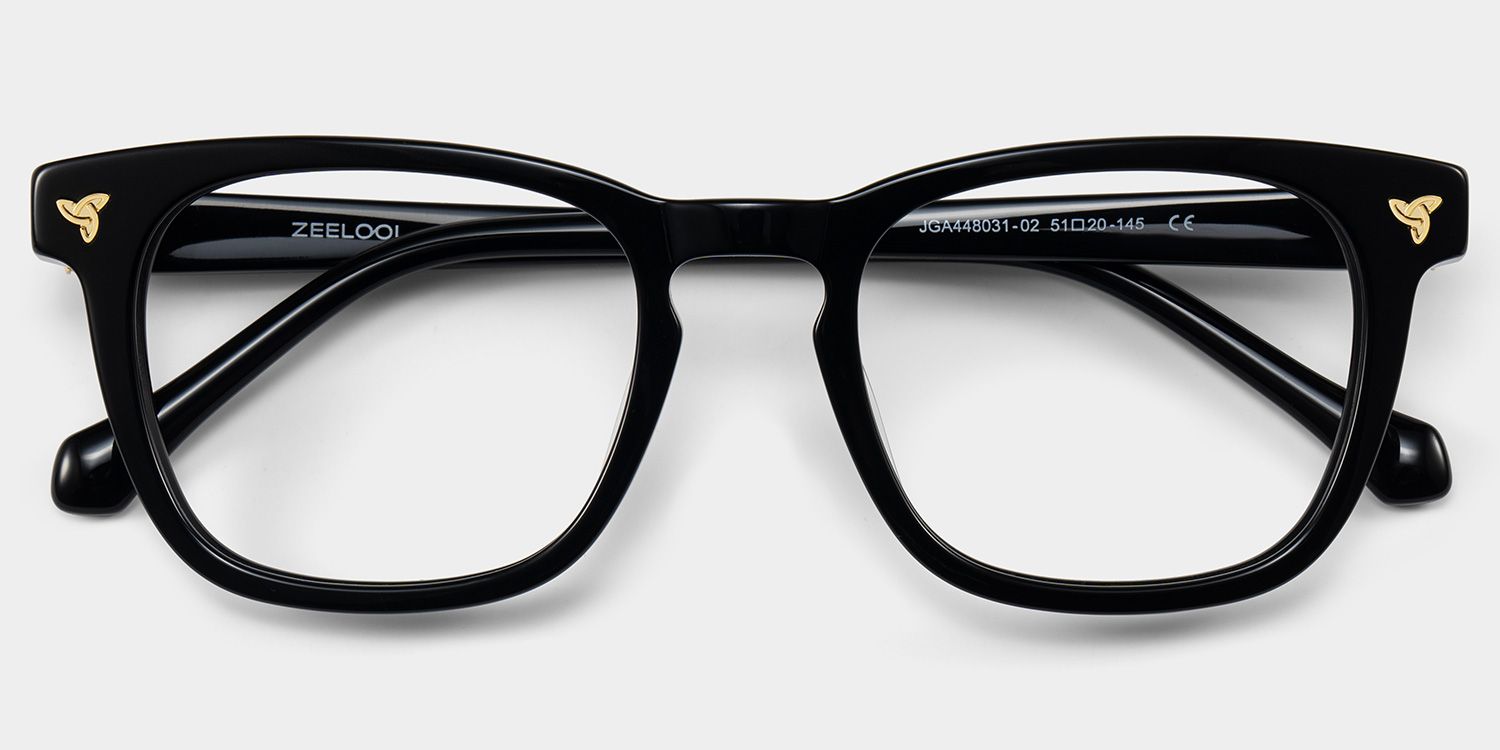 Heather Black Frame Glasses with Square Frame Online | ZEELOOL2