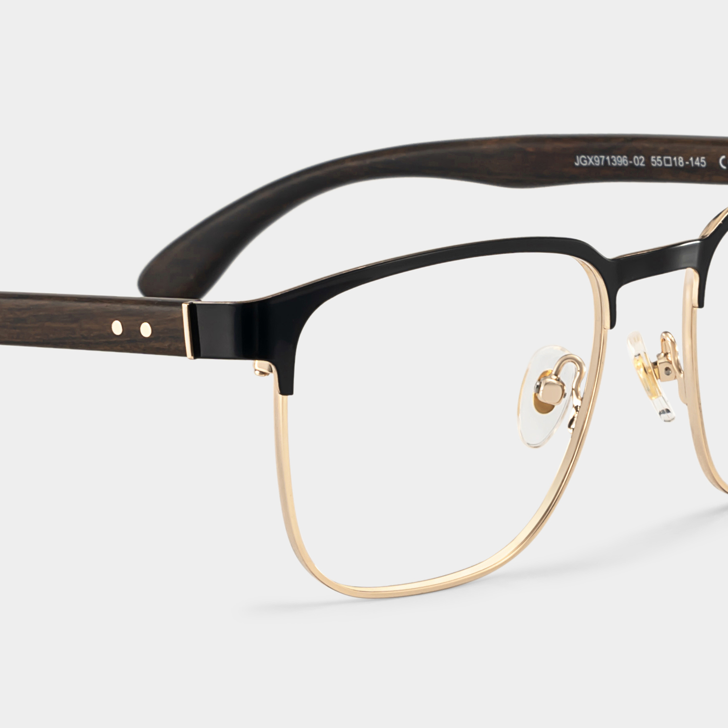 Luke black and gold browline glasses Online | ZEELOOL4