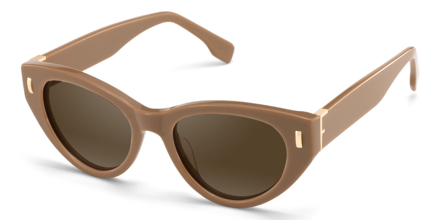Azura Brown Cat Eye Polarized Sunglasses Online | ZEELOOL Canada2
