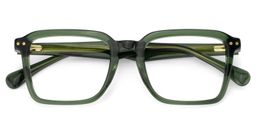 Vickerie Rectangle Green Glasses2