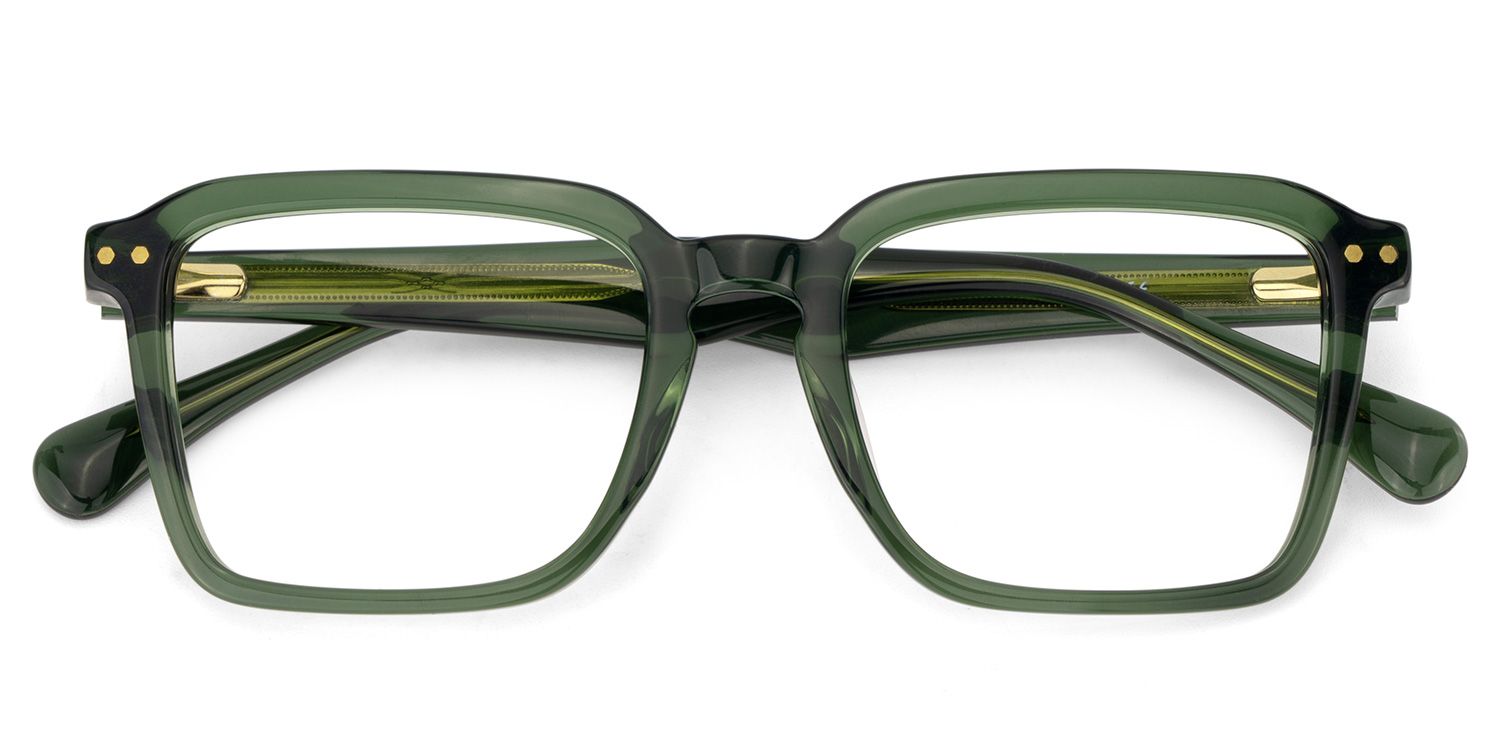 Vickerie Thin Green Glasses in Square Design | ZEELOOL Canada2