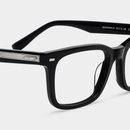 Patrick Rectangle Black Glasses5