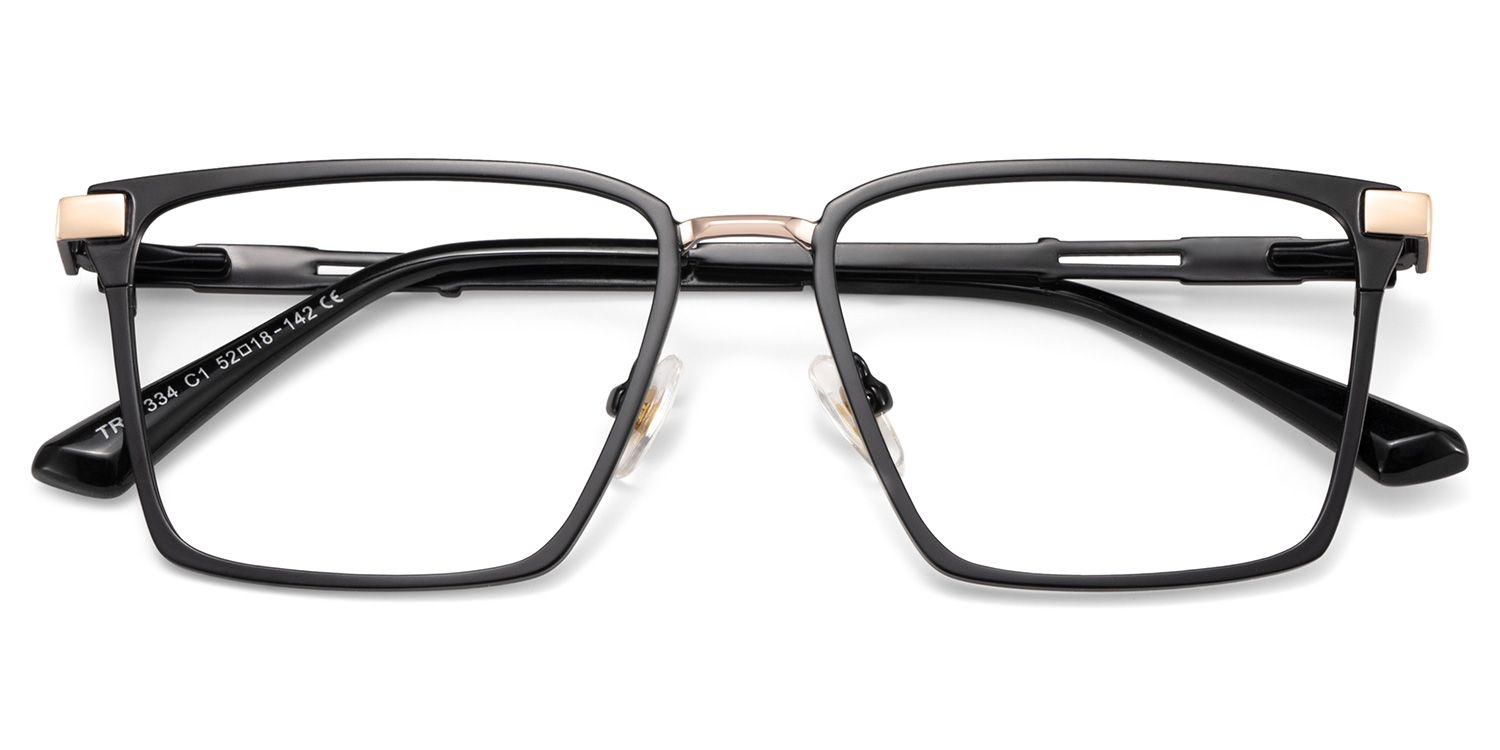 Finn Eyeglasses in Rectangle Black Frame | ZEELOOL Canada1