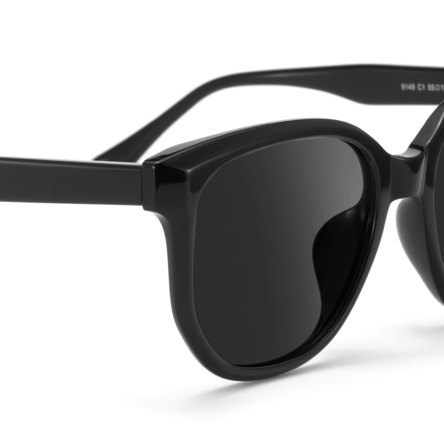Mirage Black Geometric Polarized Sunglasses for Driving | ZEELOOL CA4