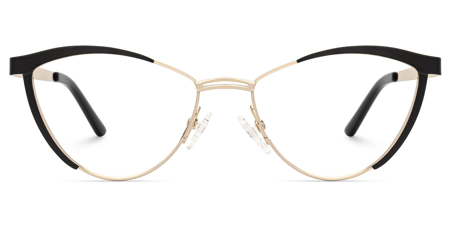 Sydney Cat Eye Metal  Black Frame Glasses | ZEELOOL Canada0