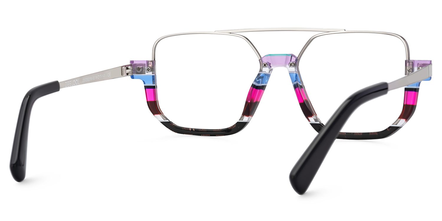Multicolor Strip Aviator Spectacles Frames - Oromiya on Sale | ZEELOOL Canada4