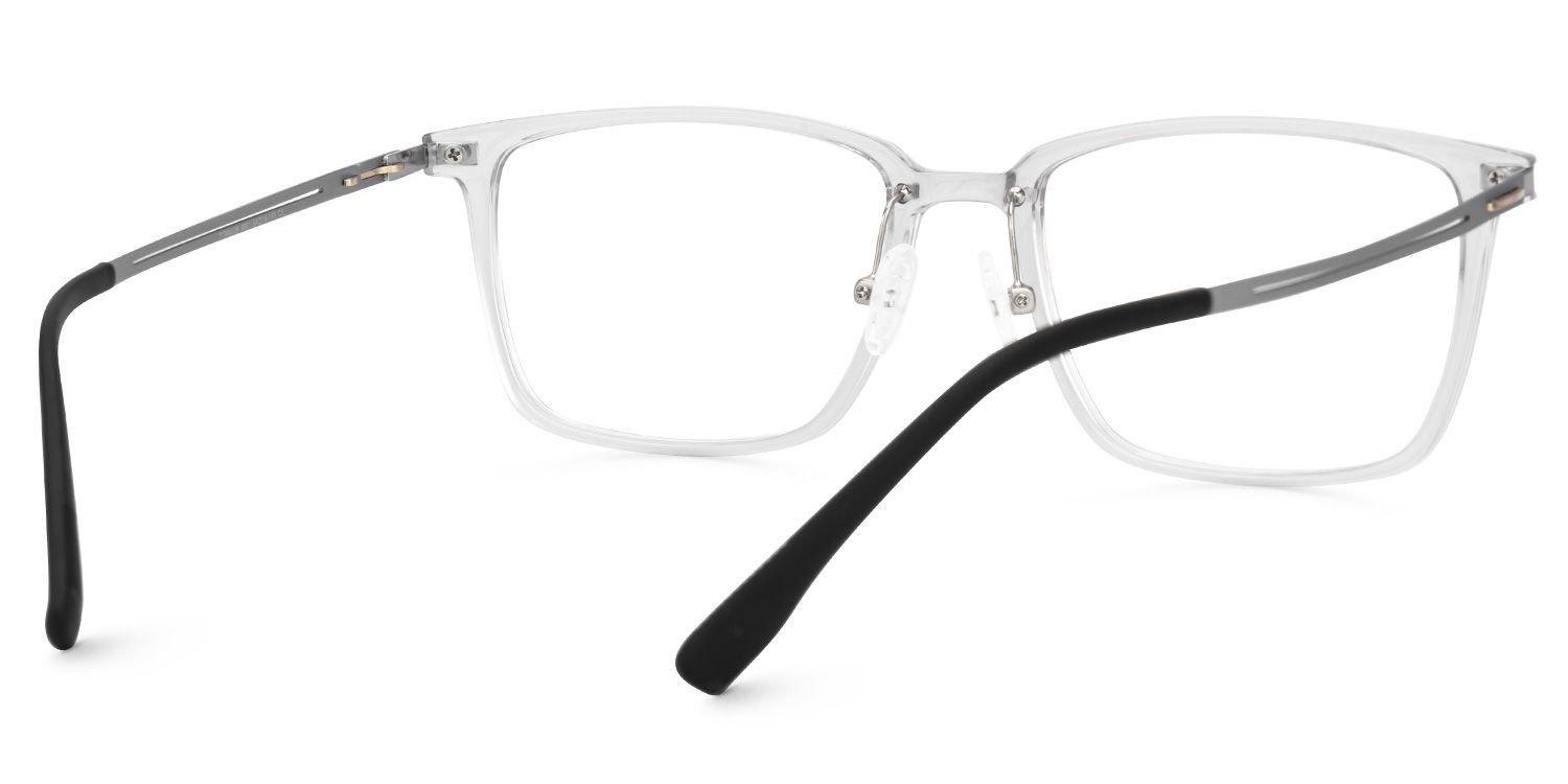 Gray Ivonne Rectangle Frame Eyeglasses | ZEELOOL Canada3