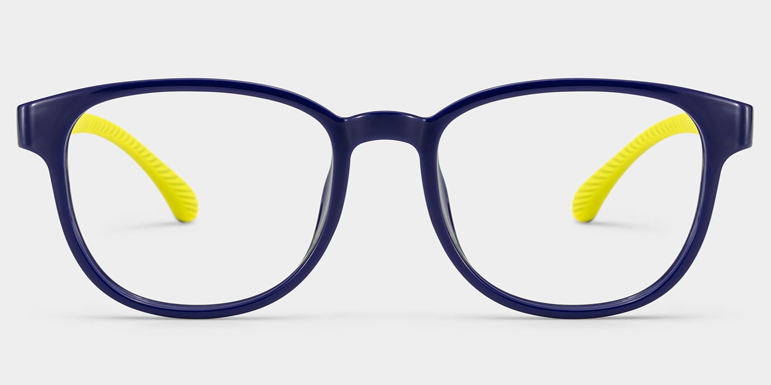Dale  Round Blue Yellow Glasses0