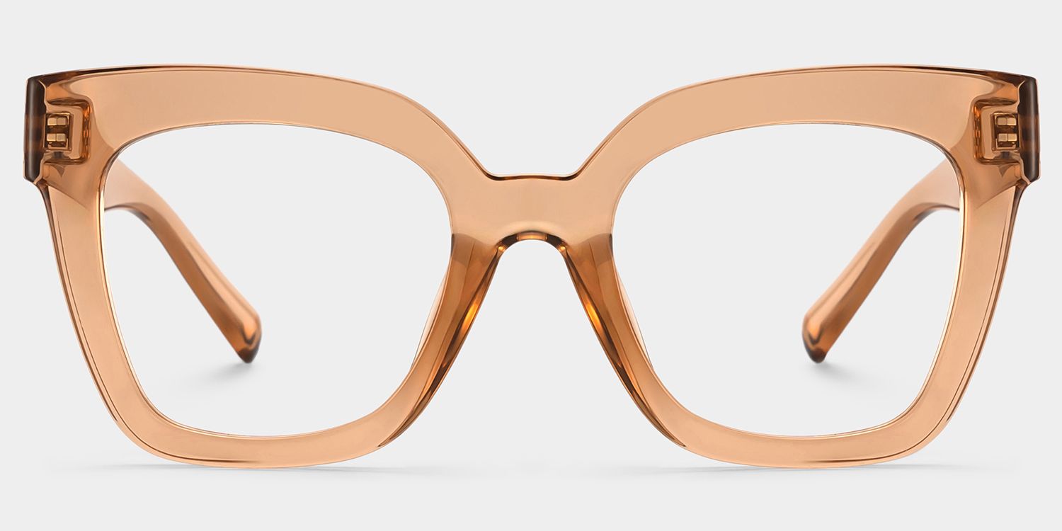 Malcolm Square Clear Beige Frame Glasses | ZEELOOL Canada0