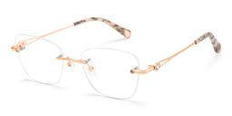 Seth Rectangle Rose Gold Glasses3