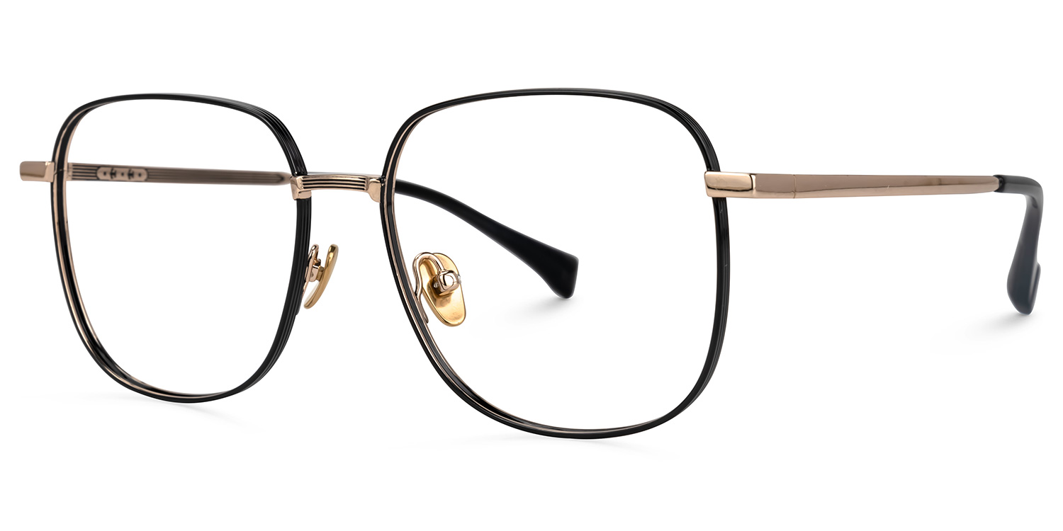 Rashida Square Black Glasses1