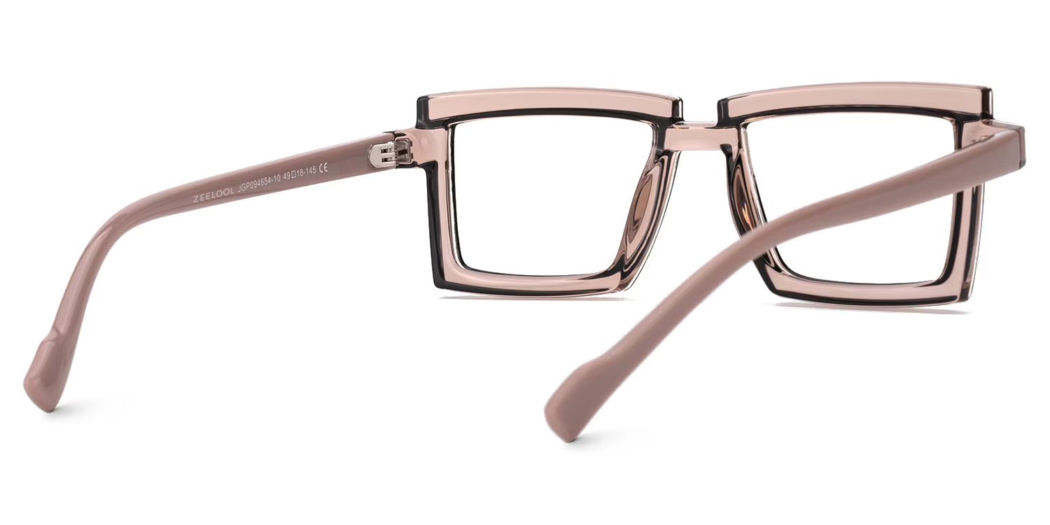 Zephyr Rectangle Brown Glasses3
