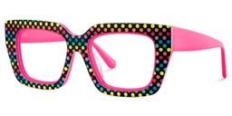 Kent Rectangle Bright Pink Glasses4