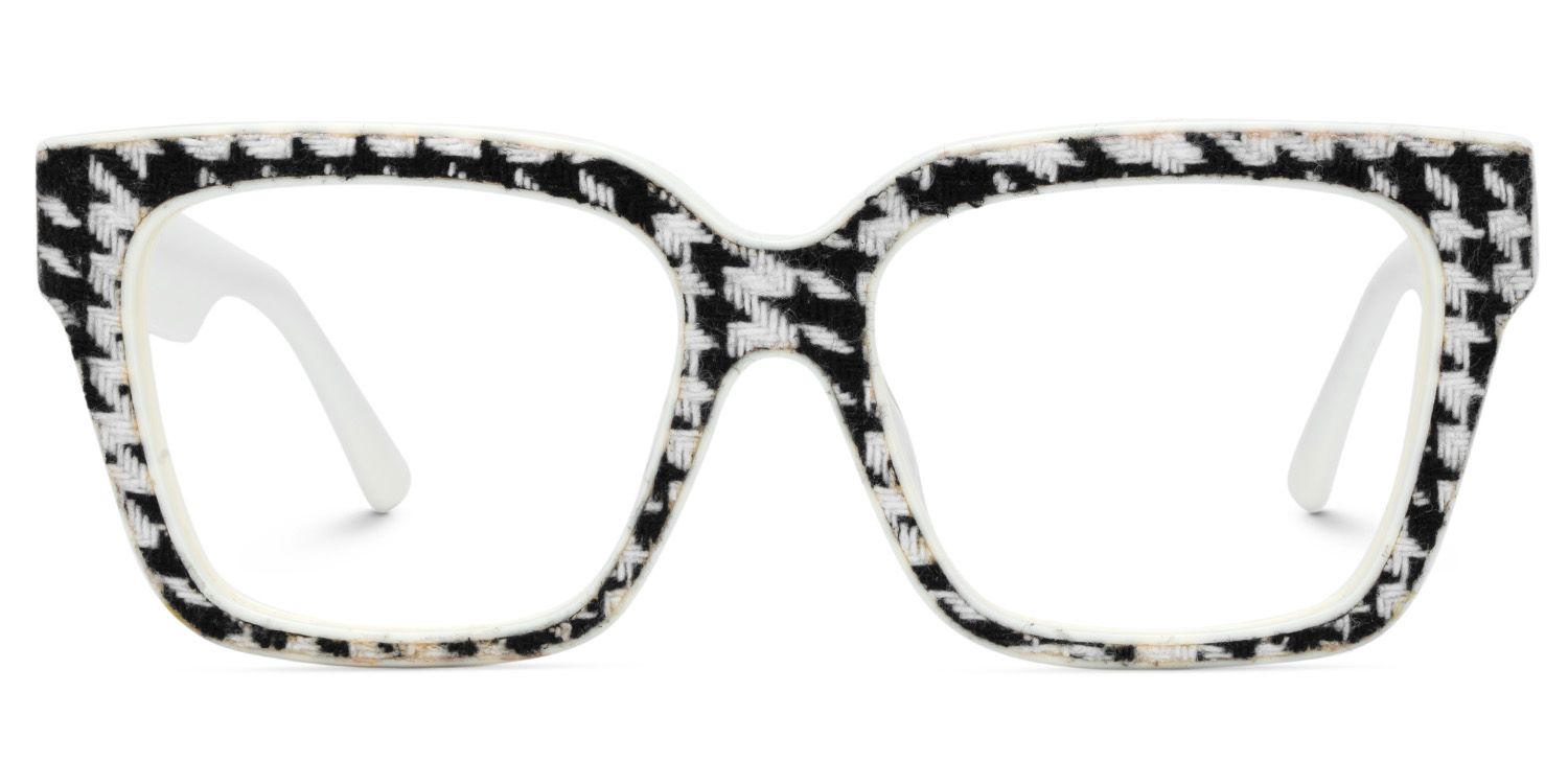 Eyeglasses For Rectangle Jaw With Houndstooth Pattern0