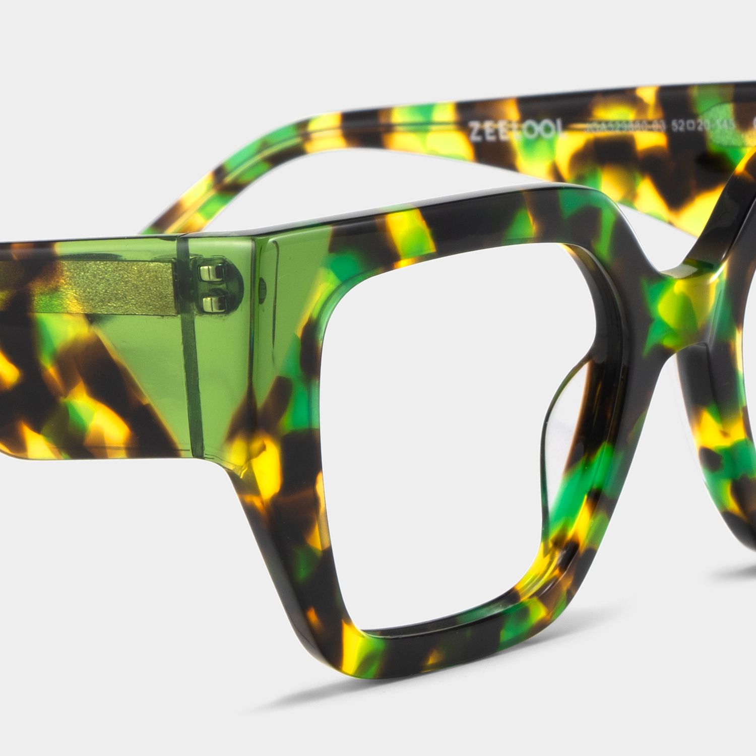 Viva Green Tortoise Frame Glasses with Square Frame Online | ZEELOOL Canada5