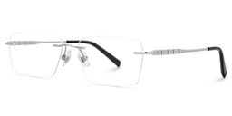Dinny Silver Rectangle Glasses1