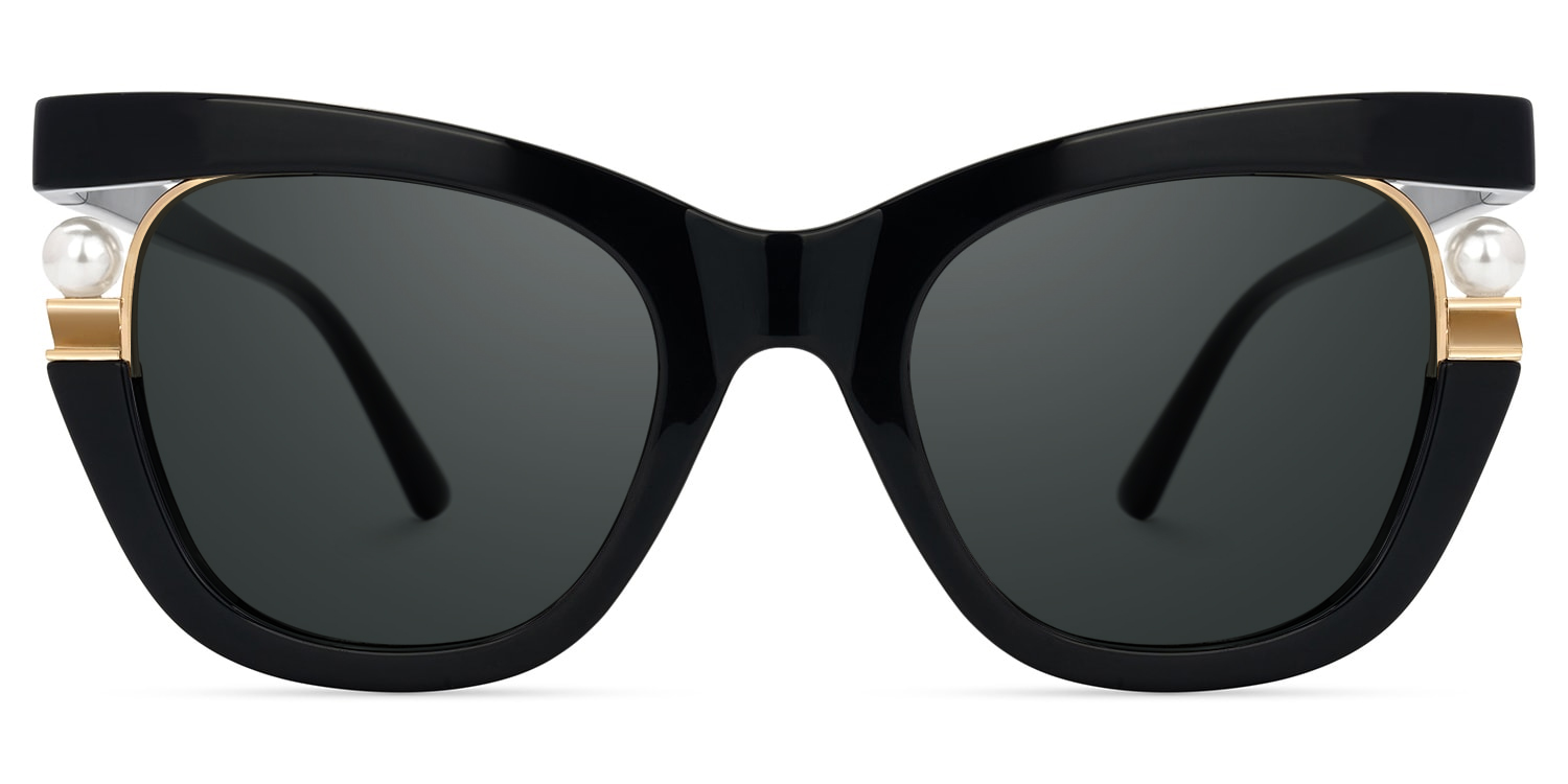 Pearl Cateye Black Glasses good-img