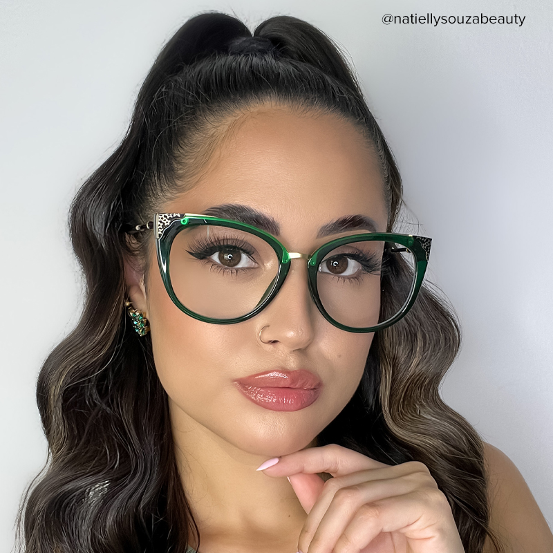 Dalton Cat Eye Dark Green Glasses5