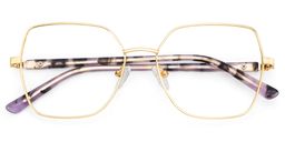Billie Geometric Gold Glasses1