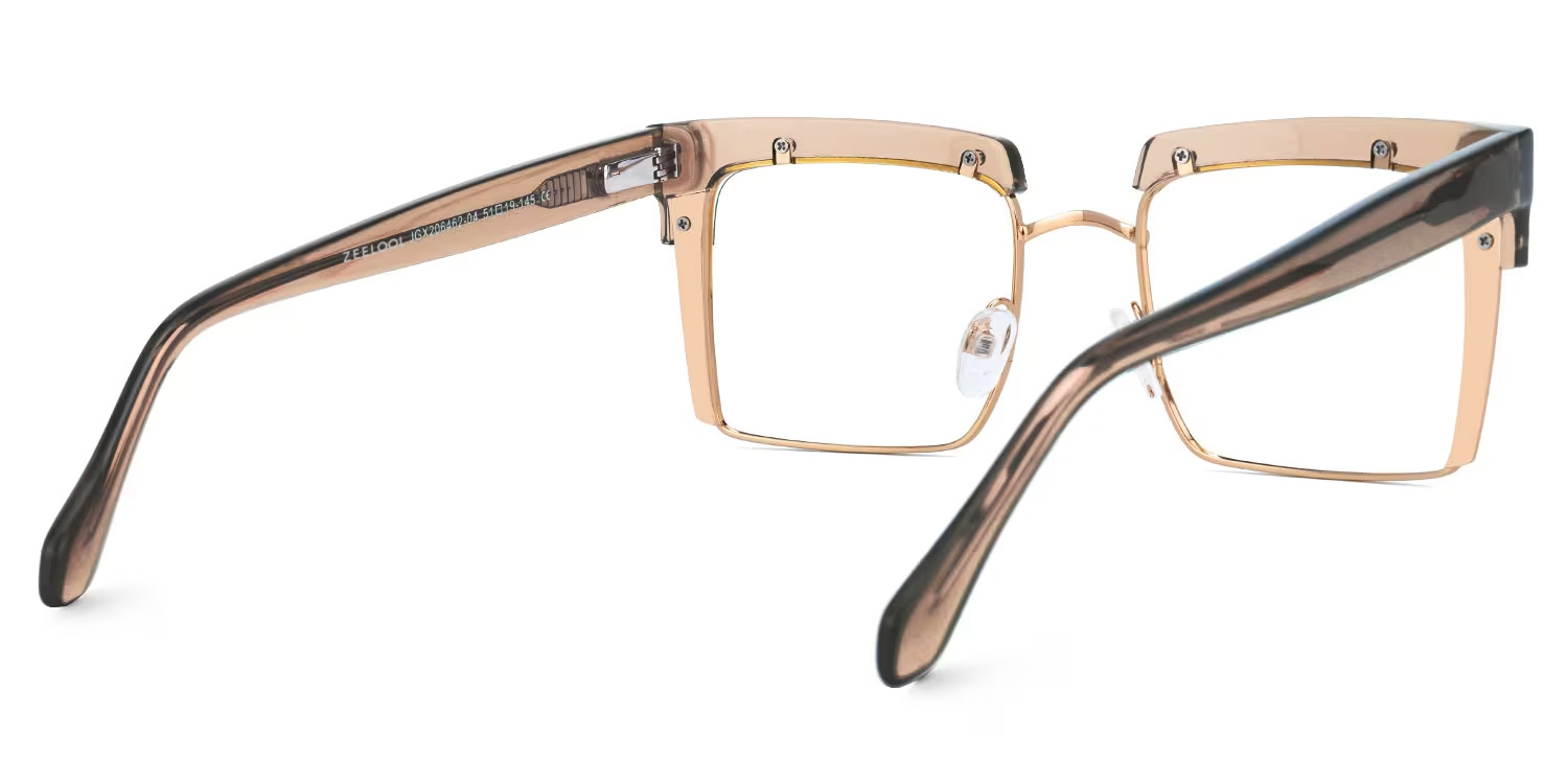 Designer Kiana Champagne Frame Glasses | ZEELOOL Canada4