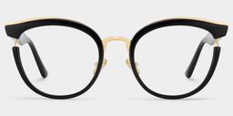Laraine Cat Eye Black Glasses0