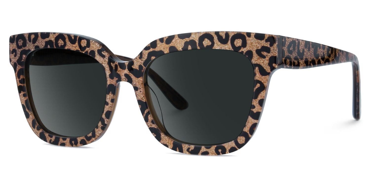 Yaniska Leopard Square Polarized Sunglasses for Driving | ZEELOOL CA1