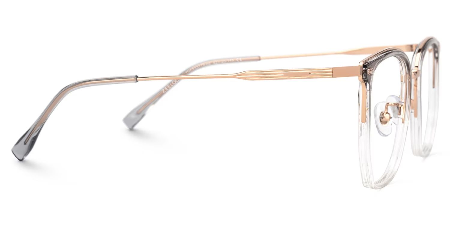 Roque Mixed-material Geometric Black Frame Glasses | ZEELOOL Canada2