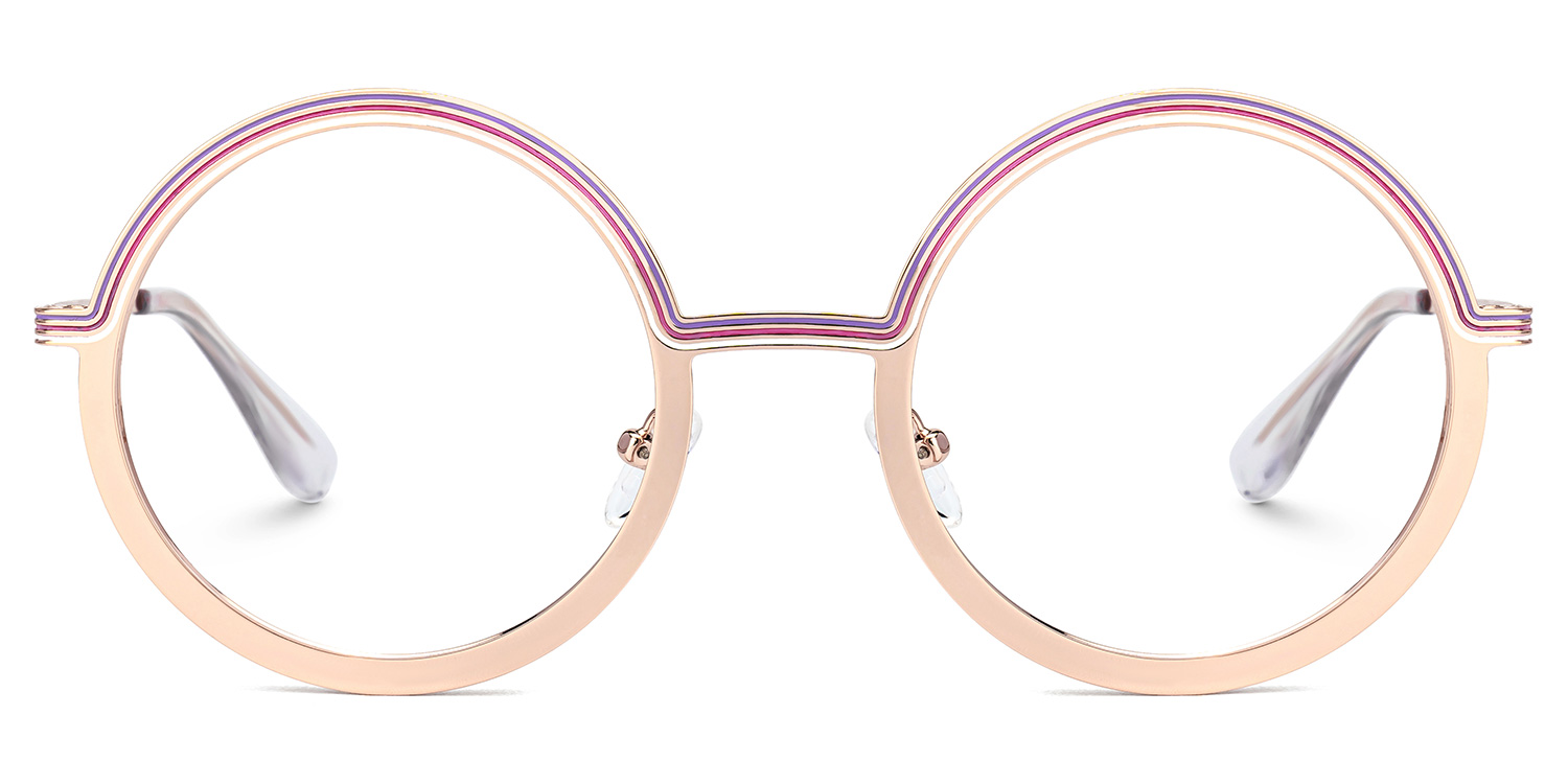 Vevay Round Gold Glasses0