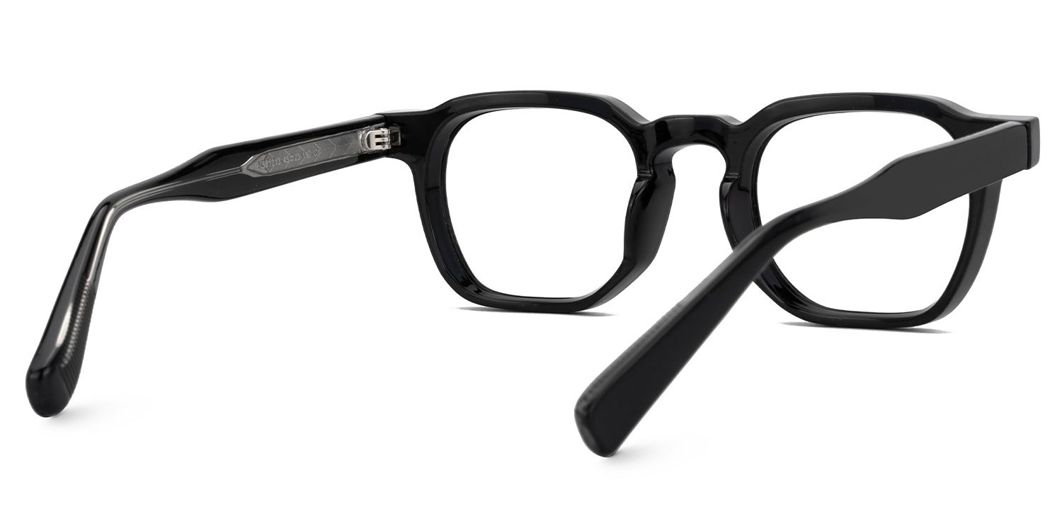 Moaya Eyeglasses in Square Black Frame | ZEELOOL Canada3