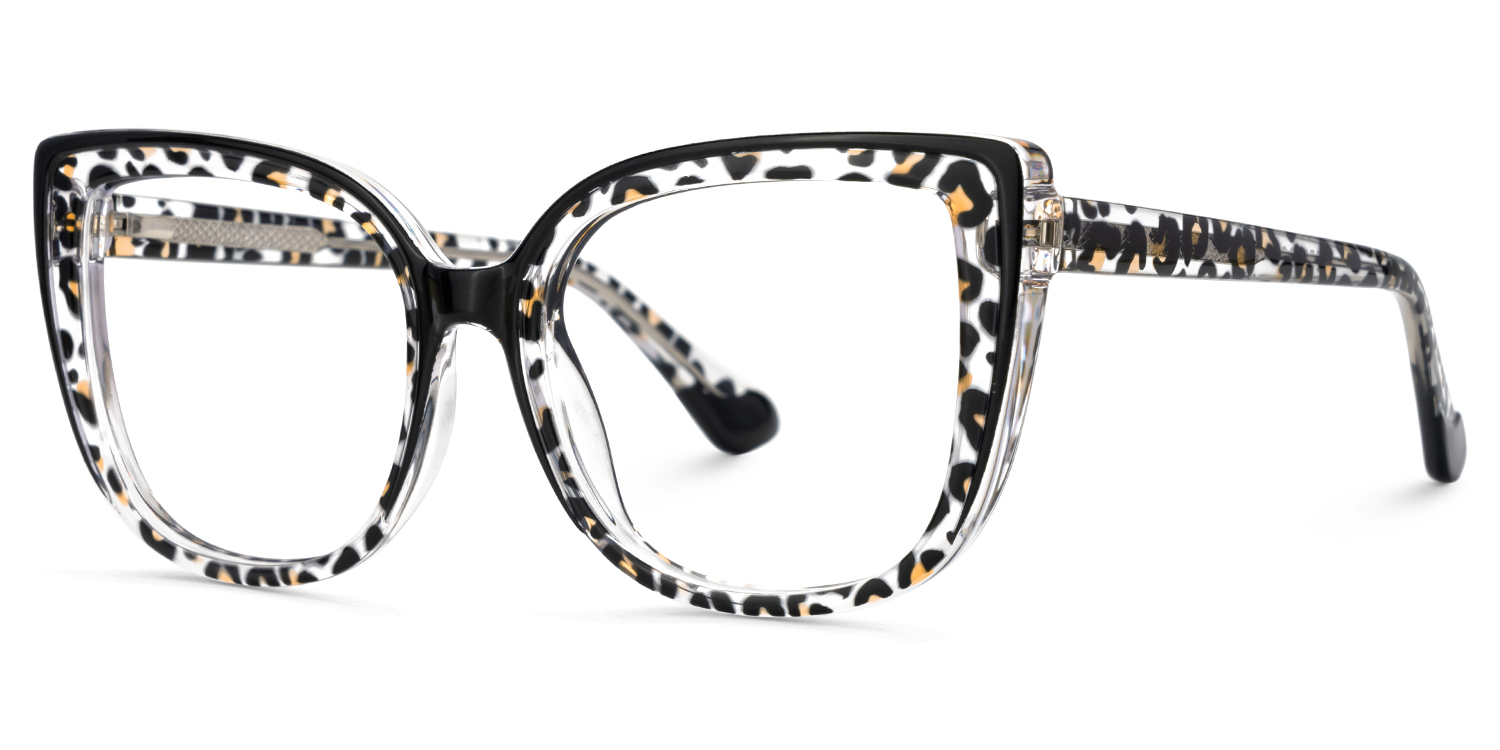 Large Tortoise Shell Eyeglasses Frames With Cat Eye Shape2