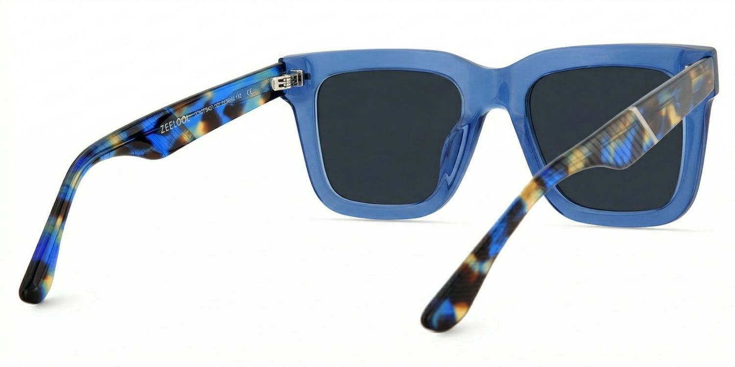 Redina Square Sunglasses with Acetate Blue Frames | ZEELOOL CA4