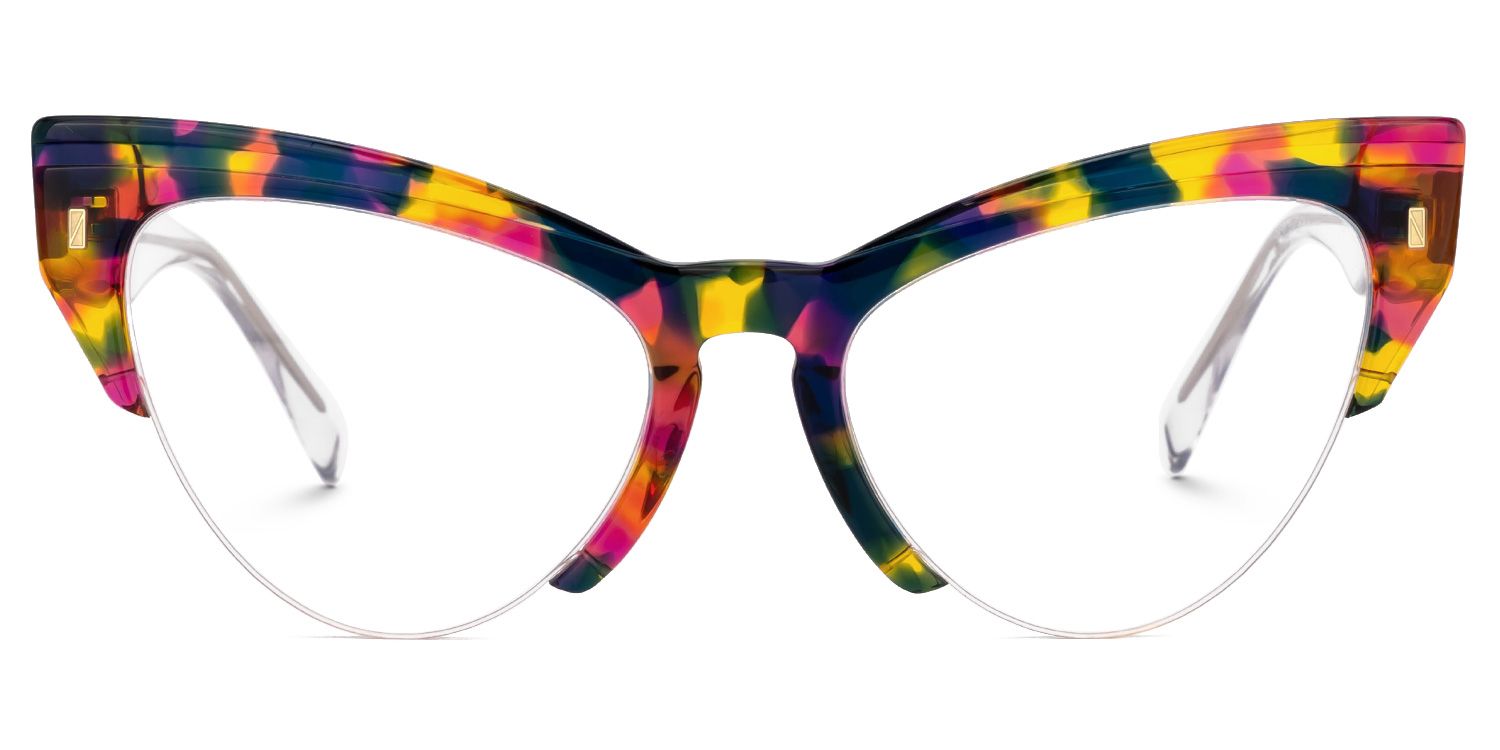 Castealia Multicolor Eyeglasses with Cateye Shape | ZEELOOL Canada0