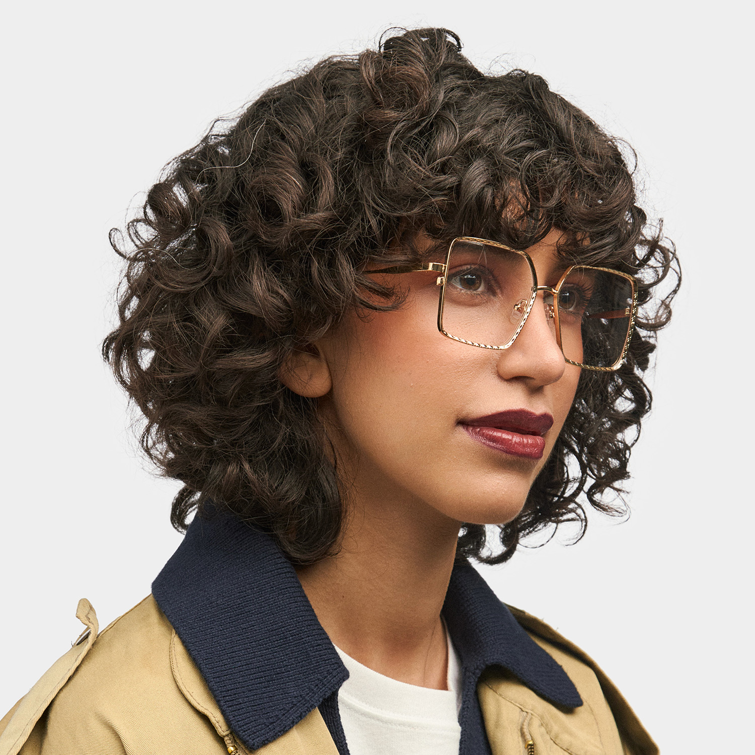 Square Toure Gold Frames Designer Glasses1