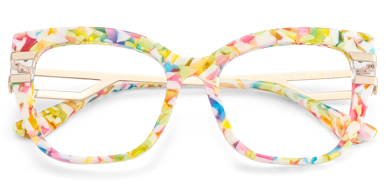 Kieran Eyeglasses in Rectangle Mottled Frame | ZEELOOL Canada2