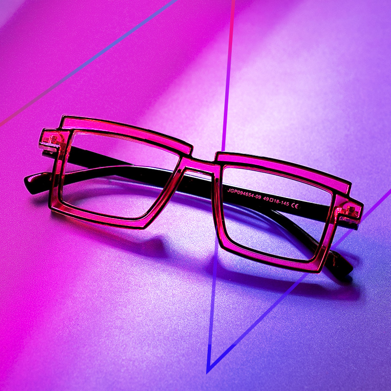 Zephyr Rectangle Purple Glasses4