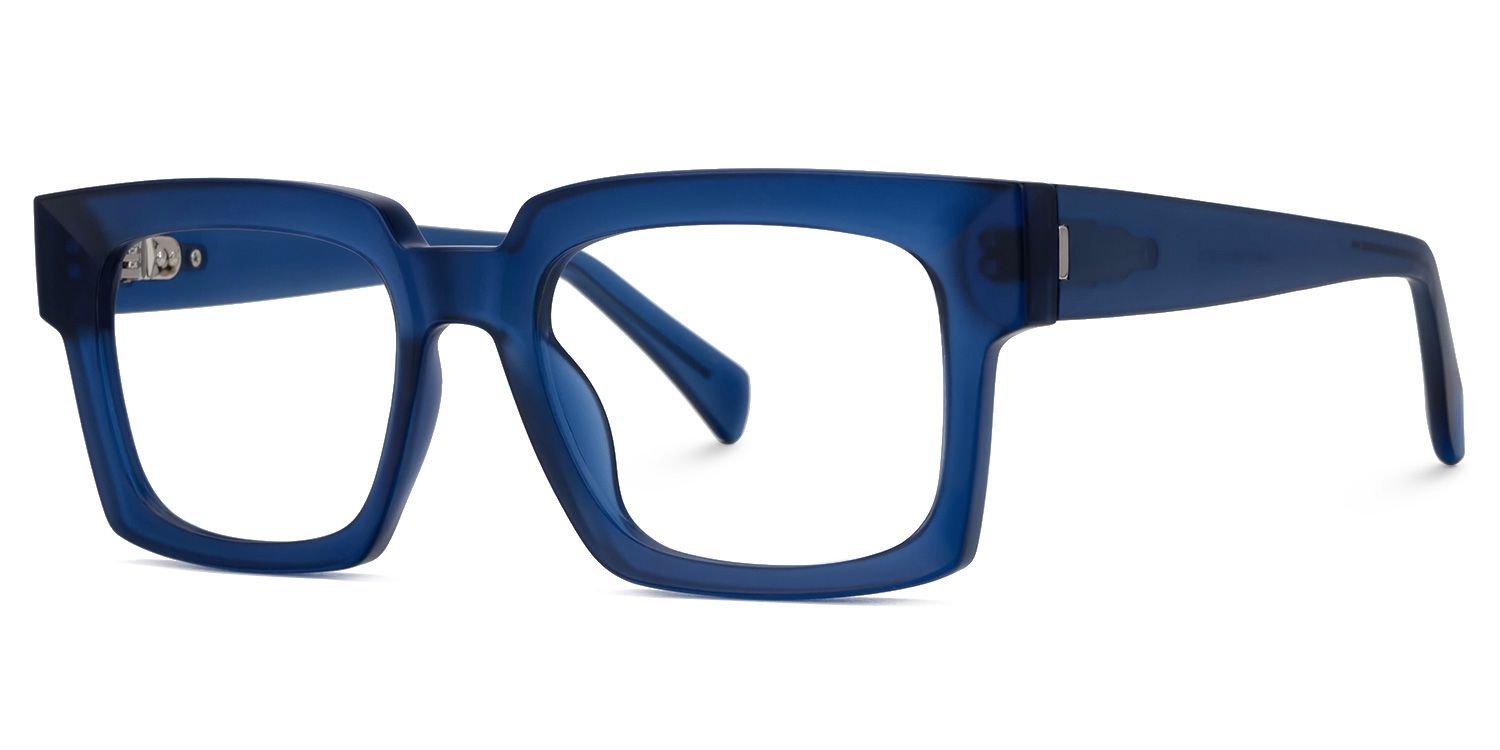 Amadeo TR90 Rectangle Blue Frame Glasses | ZEELOOL Canada3