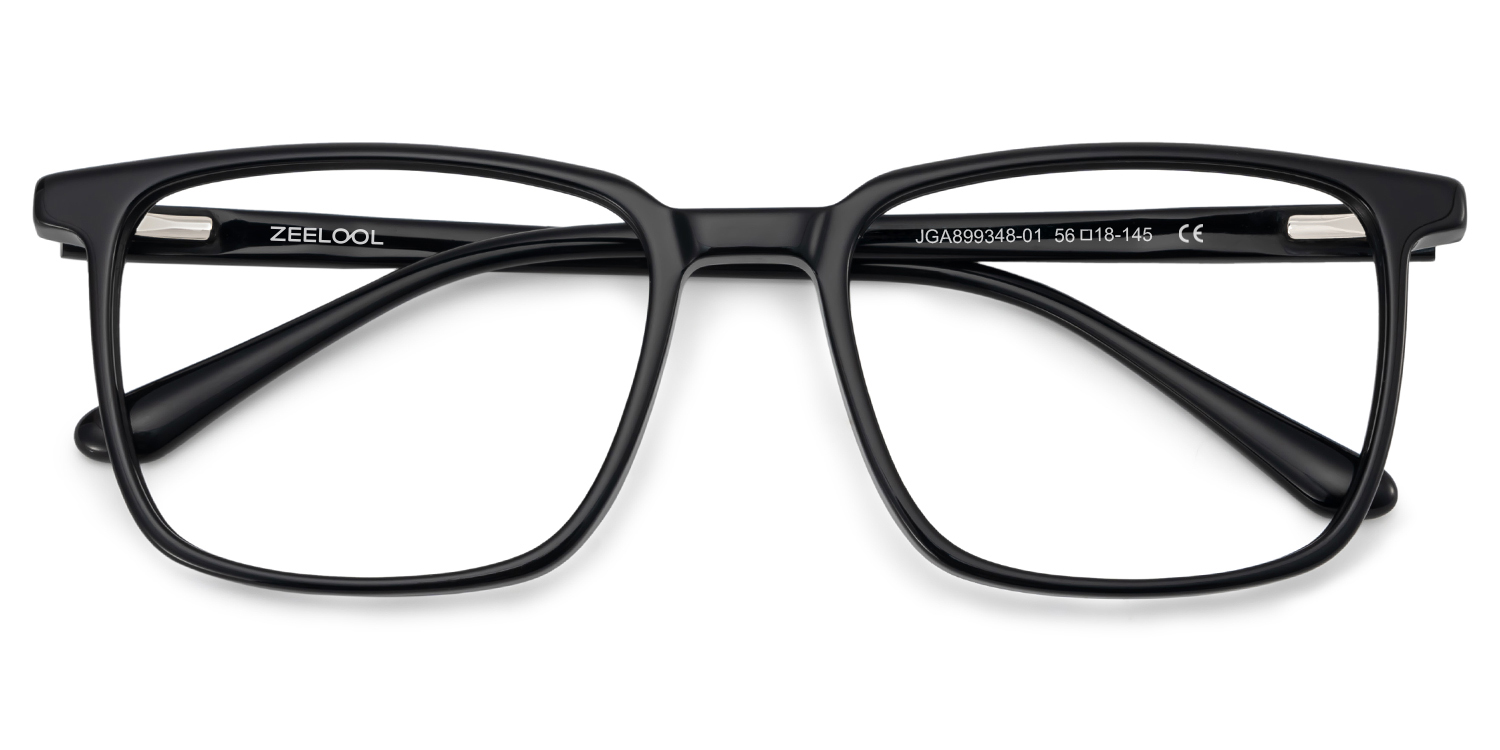 Aidan Rectangle Black Glasses2