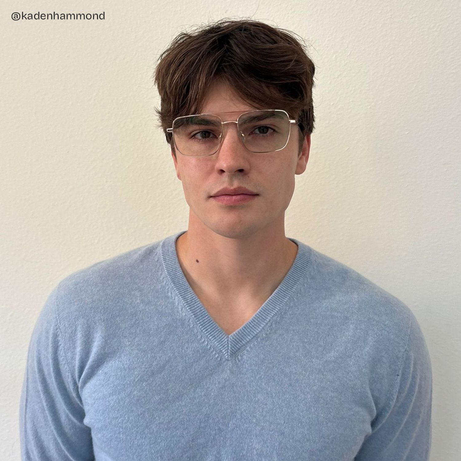 Iris Light Gold Frame Glasses with Aviator Frame Online | ZEELOOL Canada9