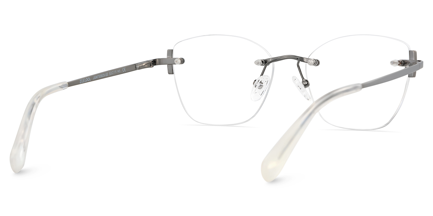 Jaxon Rectangle Silver Glasses5