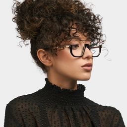 Oromiya Aviator Black Gold Glasses1