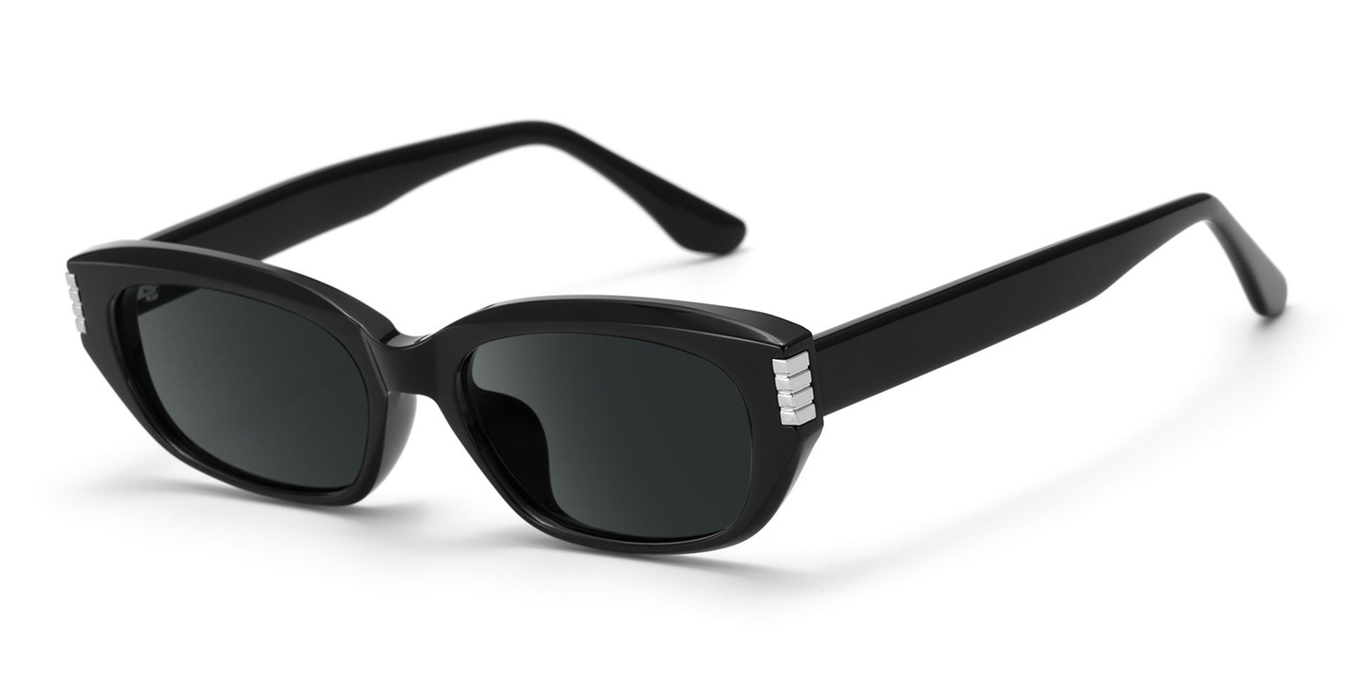 Riviera Black Geometric Sunglasses in TR90 Material2