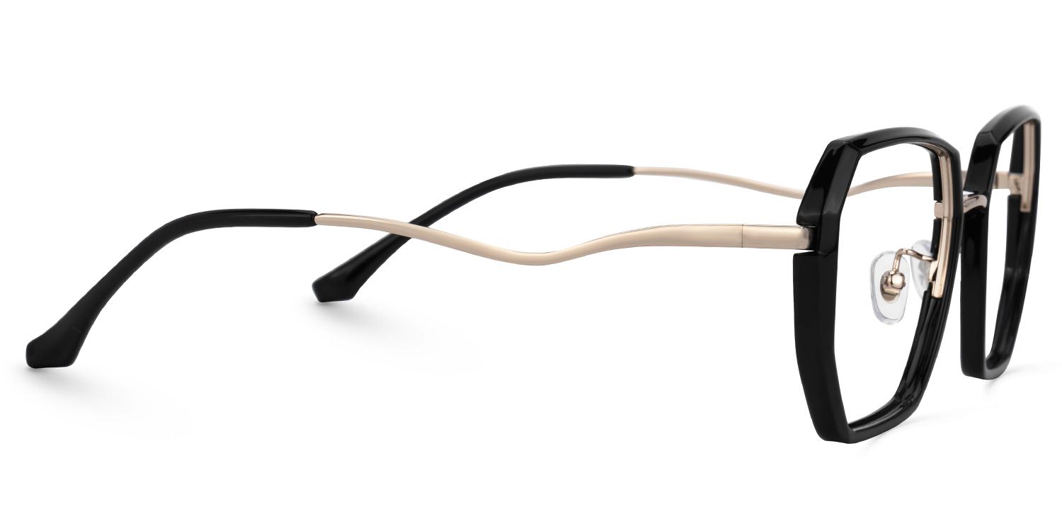 Javonia Black Geometric Frame Glasses Online | ZEELOOL Canada2