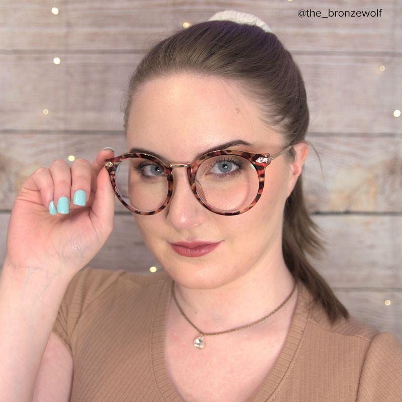 Quentina Round Red-Floral Frame Glasses | ZEELOOL Canada4