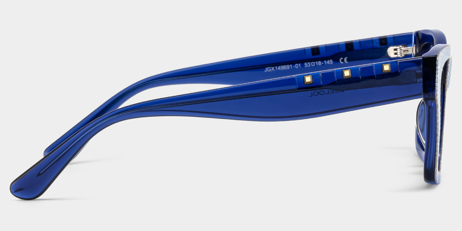 Cecilia Blue Frame Glasses with Rectangle Frame Online | ZEELOOL Canada4