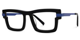 Yahia Rectangle Black Glasses2