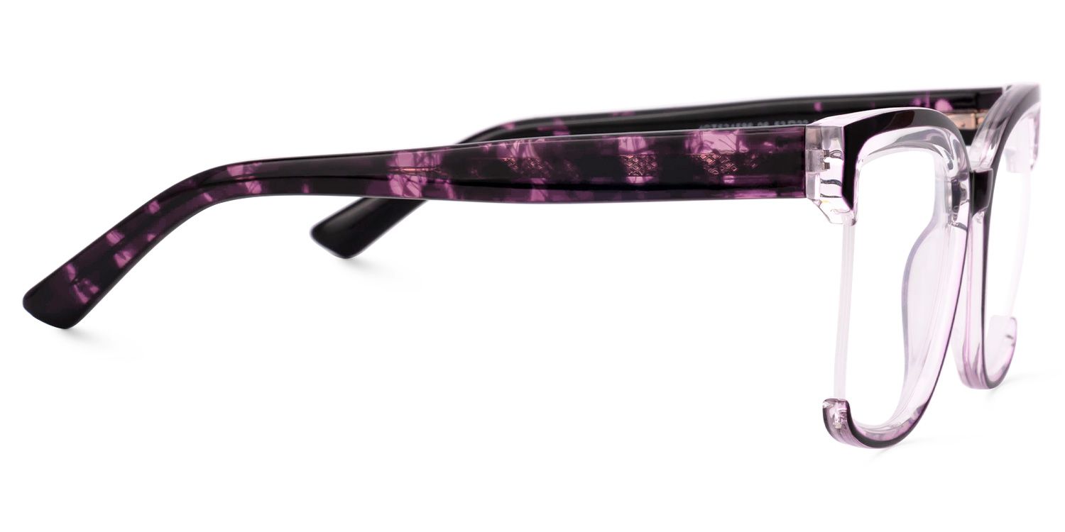 Square Cadogan Purple Color Frame Glasses | ZEELOOL Canada2