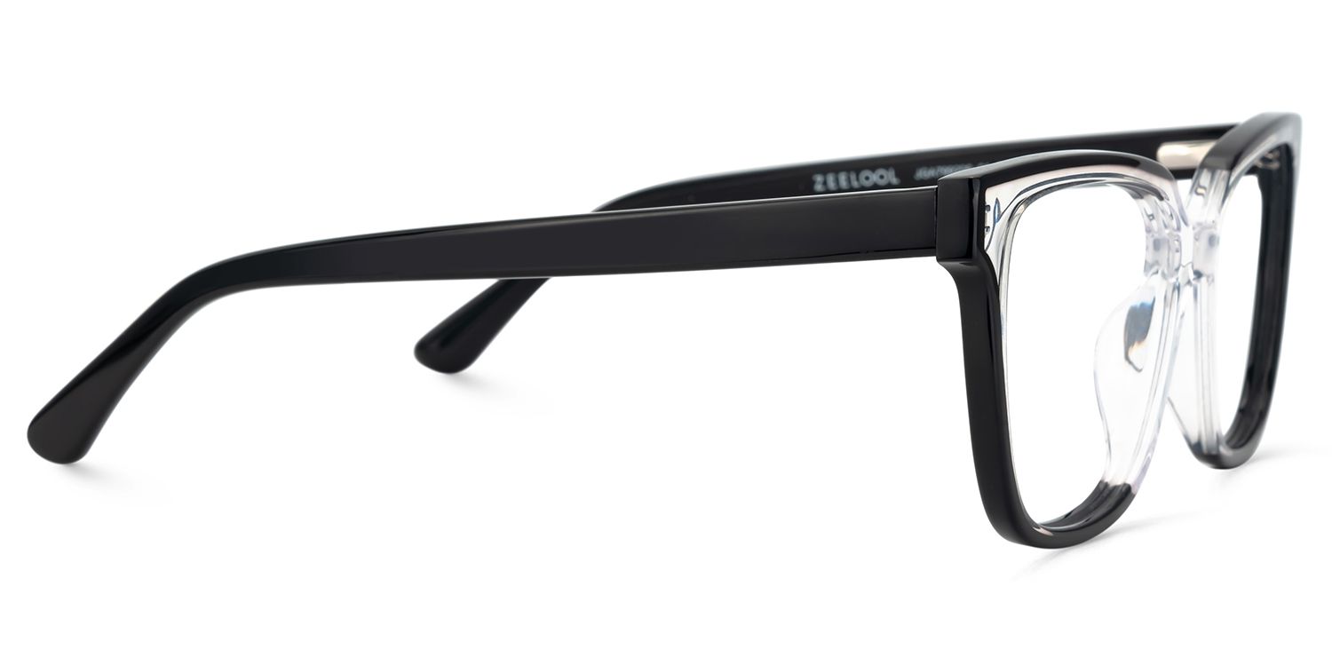 Benguie Black Clear Square Shape Eyeglasses | ZEELOOL Canada4