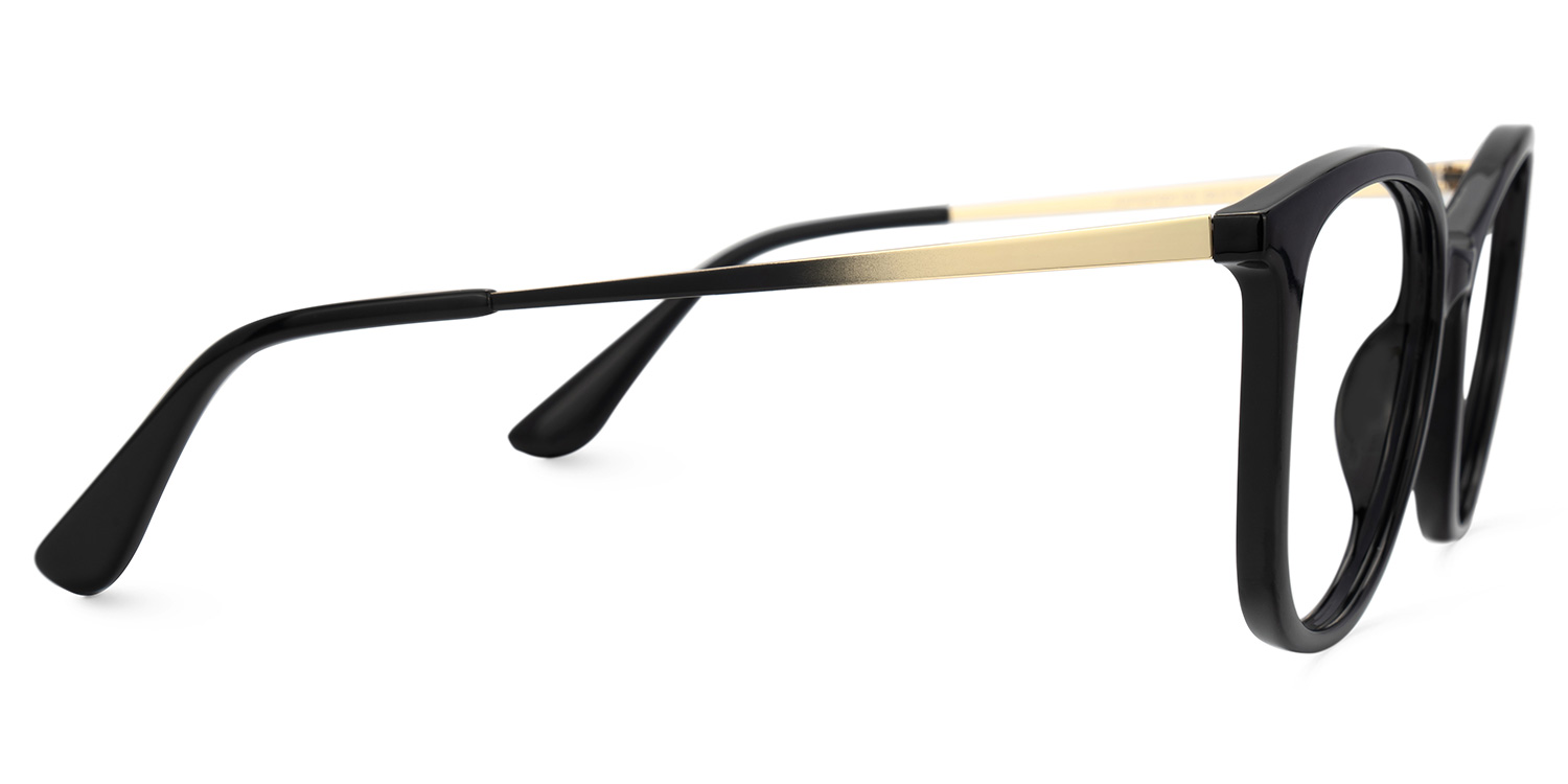 Jenee Thin Black Glasses in Oval Design | Zeelool2