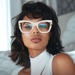 Pearl Cateye White Glasses6