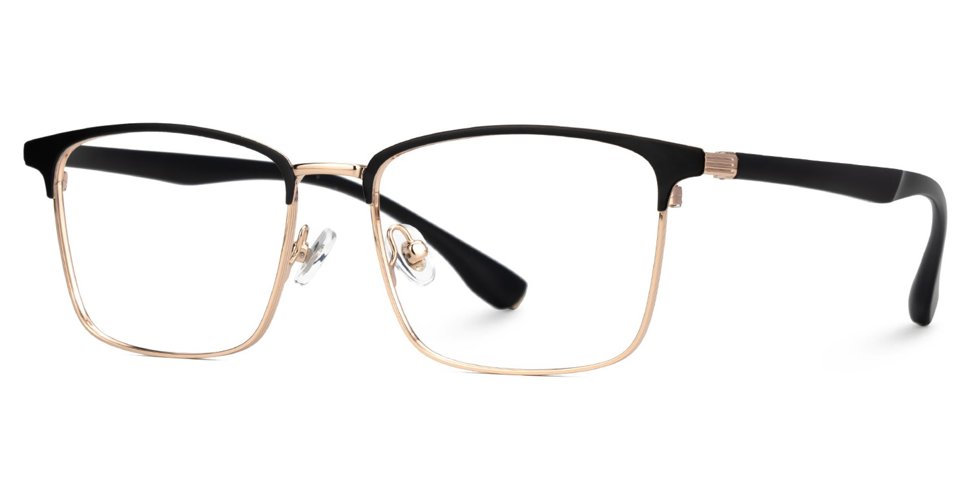 Eaddy Gold Eyeglasses with Rectangle Shape | ZEELOOL Canada1